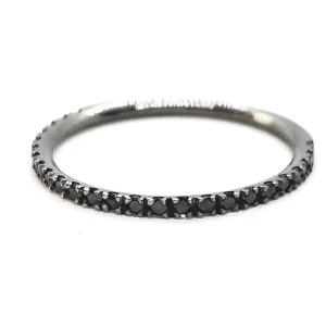 Bague Alliance Or noir Diamant