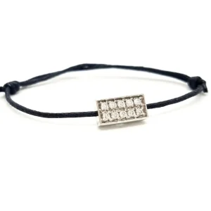 Bracelet Cordon Or blanc Diamant