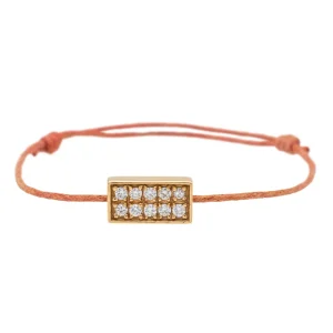 Bracelet Cordon Or rose Diamant