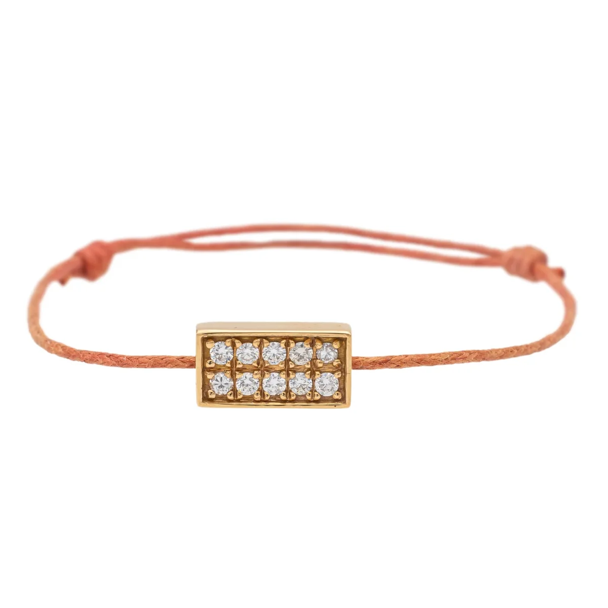 Bracelet Cordon Or rose Diamant