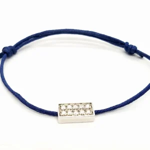 Bracelet Cordon Or blanc Diamant