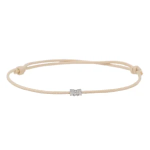 Bracelet Cordon Or blanc Diamant