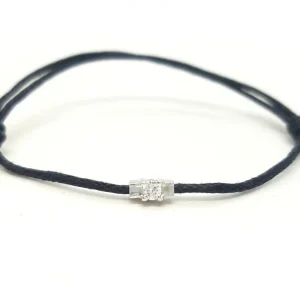 Bracelet Cordon Or blanc Diamant