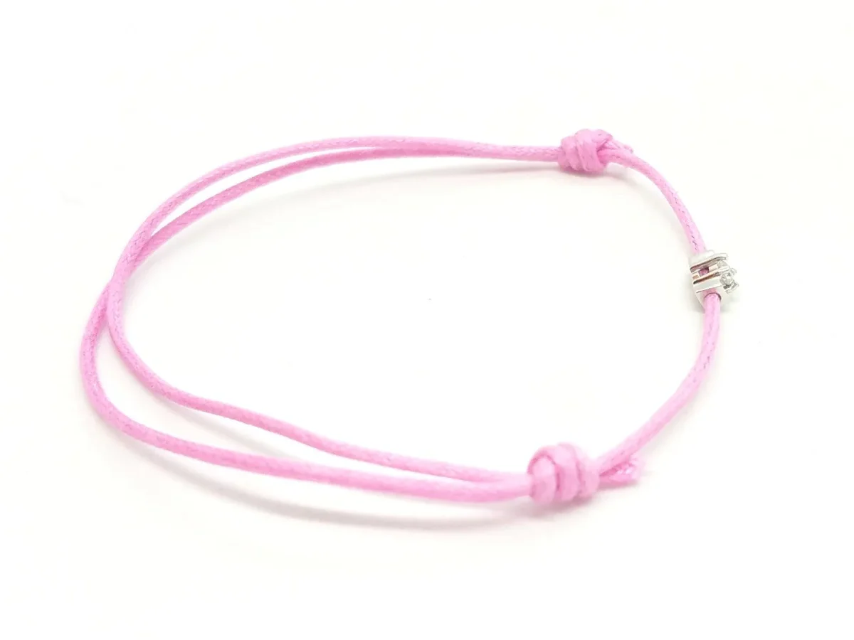 Bracelet Cordon Or blanc Diamant – Image 4