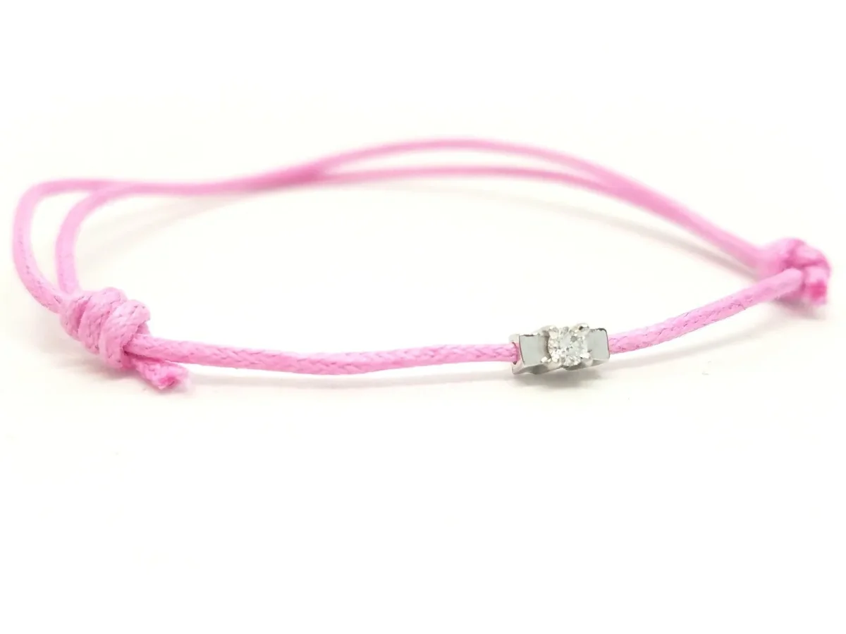 Bracelet Cordon Or blanc Diamant – Image 6