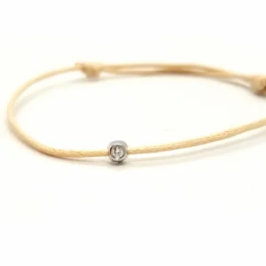 Bracelet Cordon Or blanc Diamant