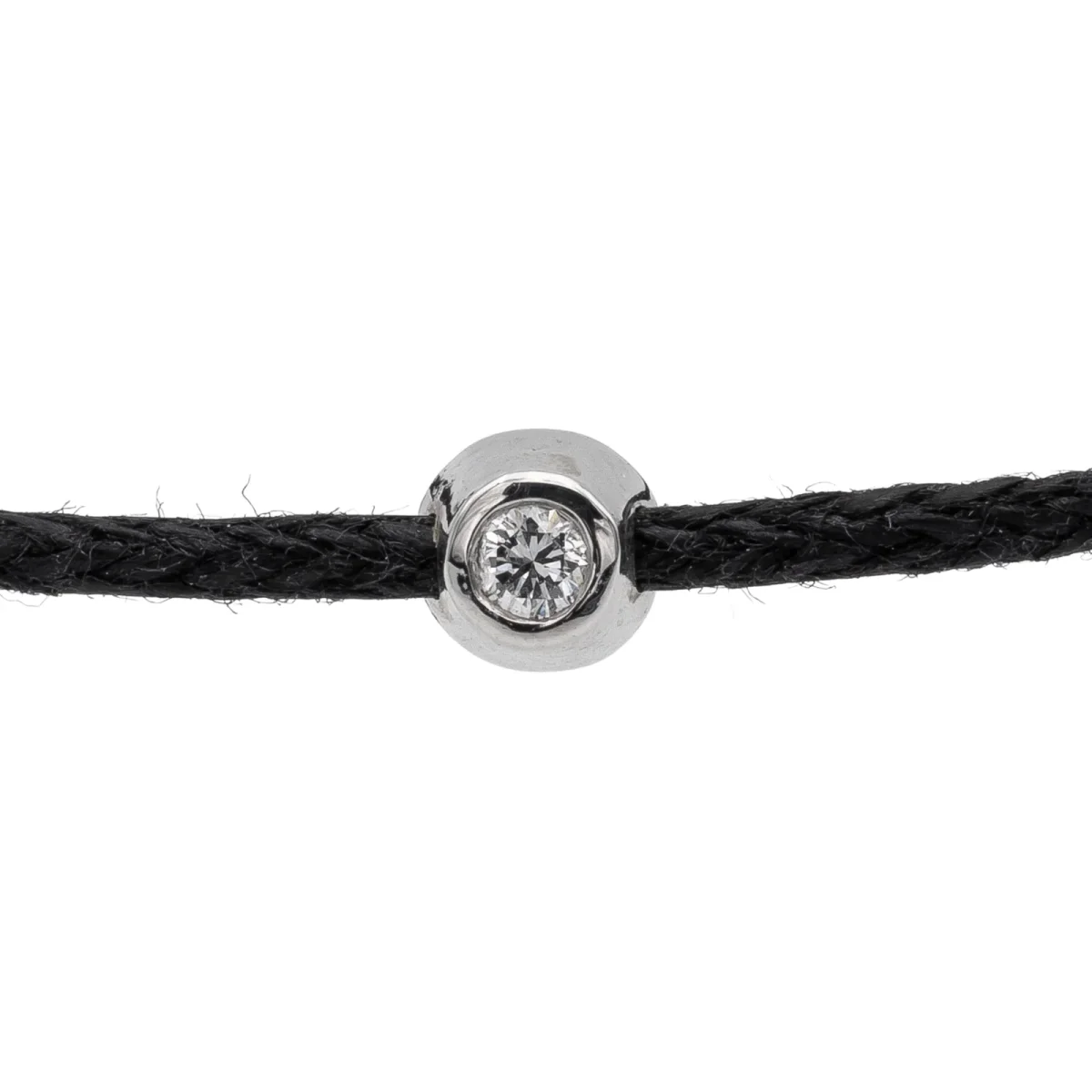 Bracelet Cordon Or blanc Diamant – Image 4