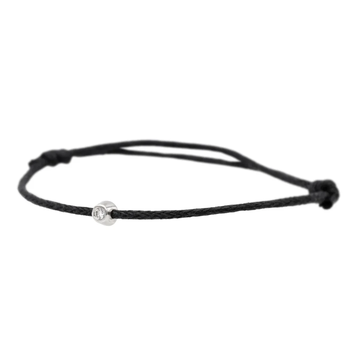 Bracelet Cordon Or blanc Diamant – Image 5