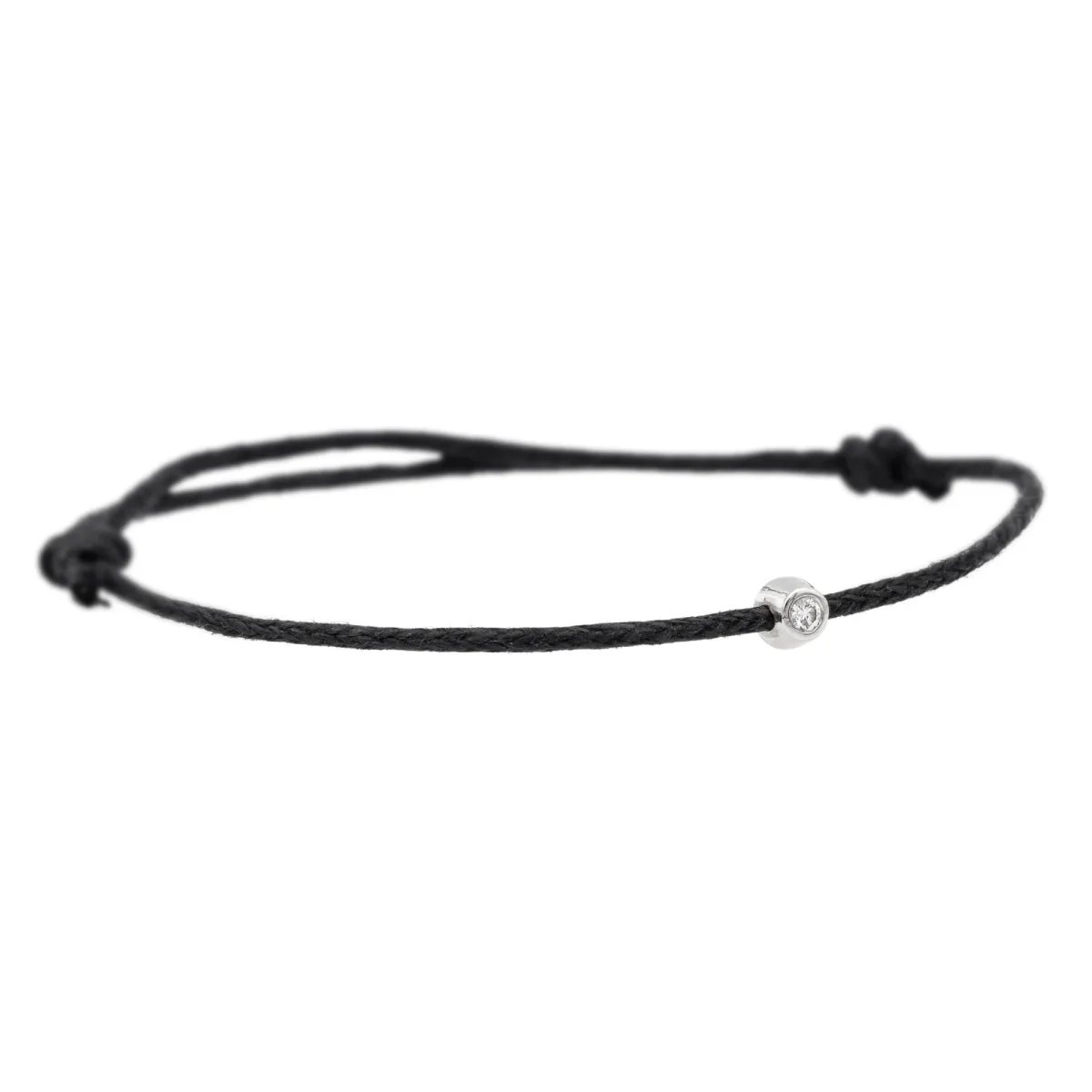 Bracelet Cordon Or blanc Diamant – Image 6