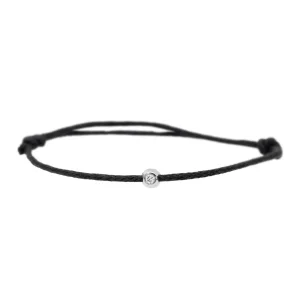 Bracelet Cordon Or blanc Diamant