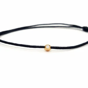 Bracelet Cordon Or rose Diamant