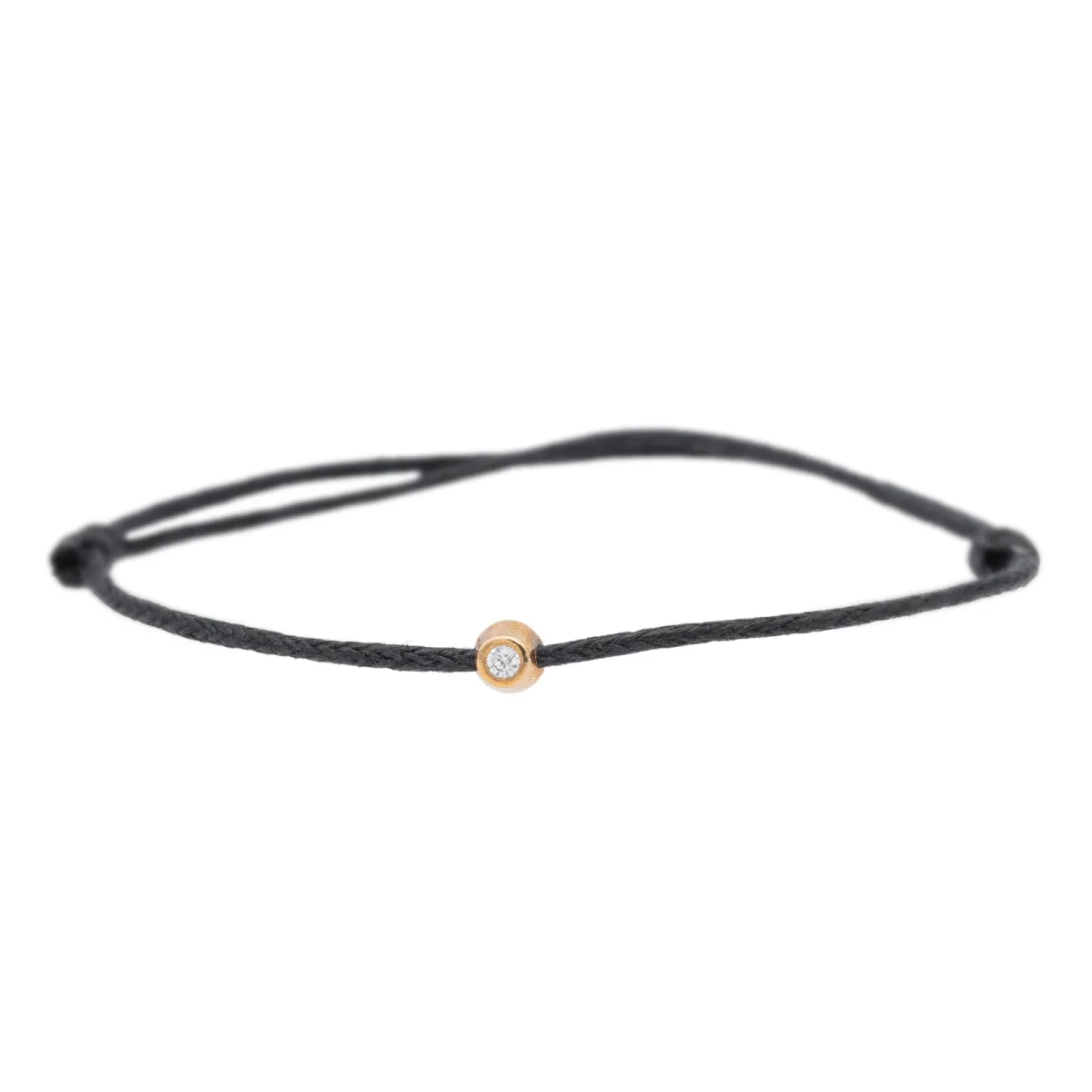 Bracelet Cordon Or rose Diamant