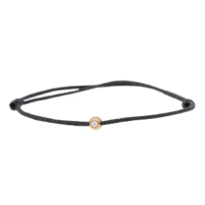Bracelet Cordon Or rose Diamant