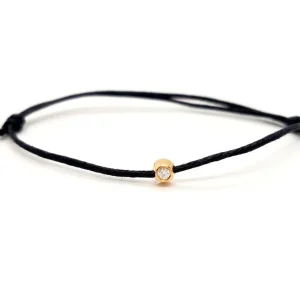 Bracelet Cordon Or rose Diamant