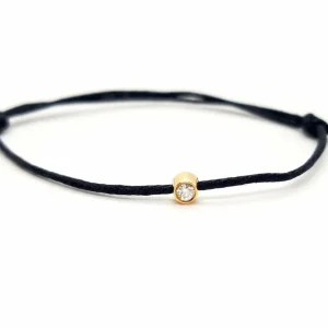 Bracelet Cordon Or rose Diamant