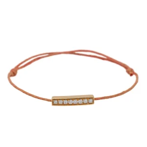 Bracelet Cordon Or rose Diamant