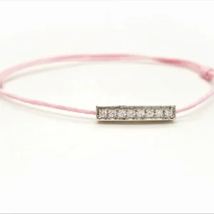 Bracelet Cordon Or blanc Diamant