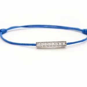 Bracelet Cordon Or blanc Diamant