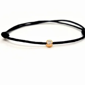 Bracelet Cordon Or rose Diamant