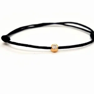 Bracelet Cordon Or rose Diamant