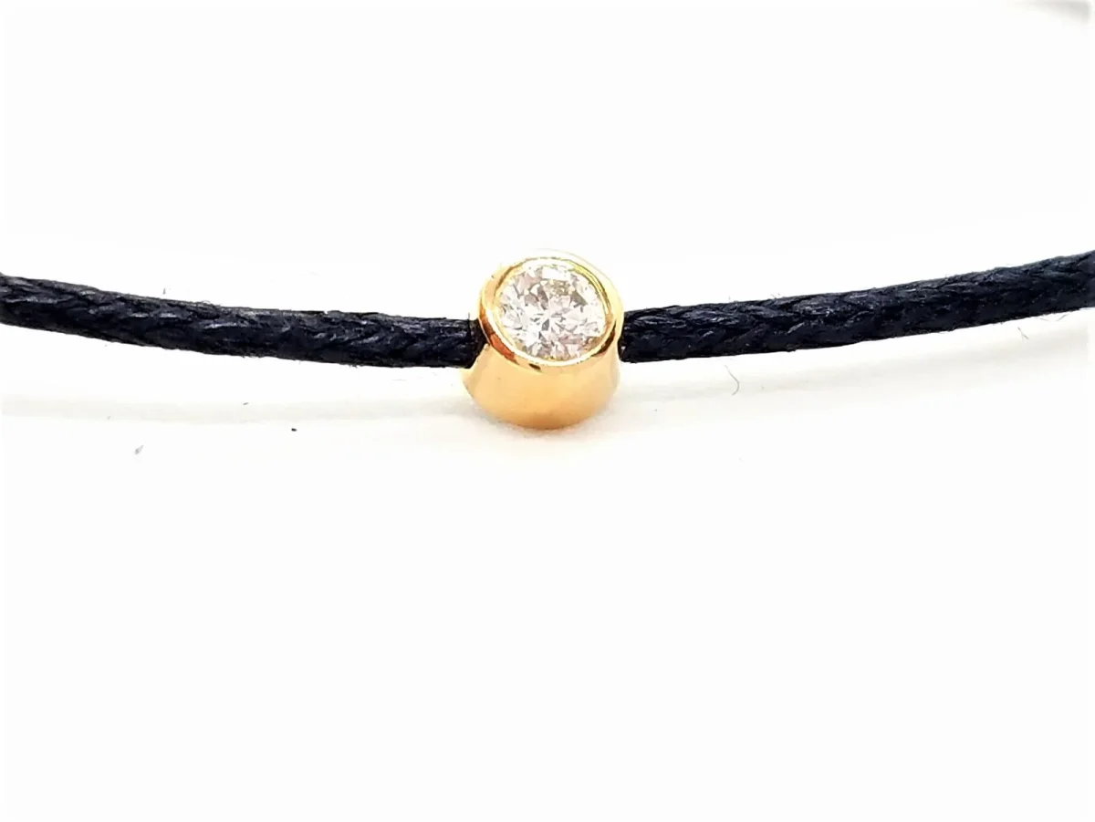 Bracelet Cordon Or rose Diamant – Image 3