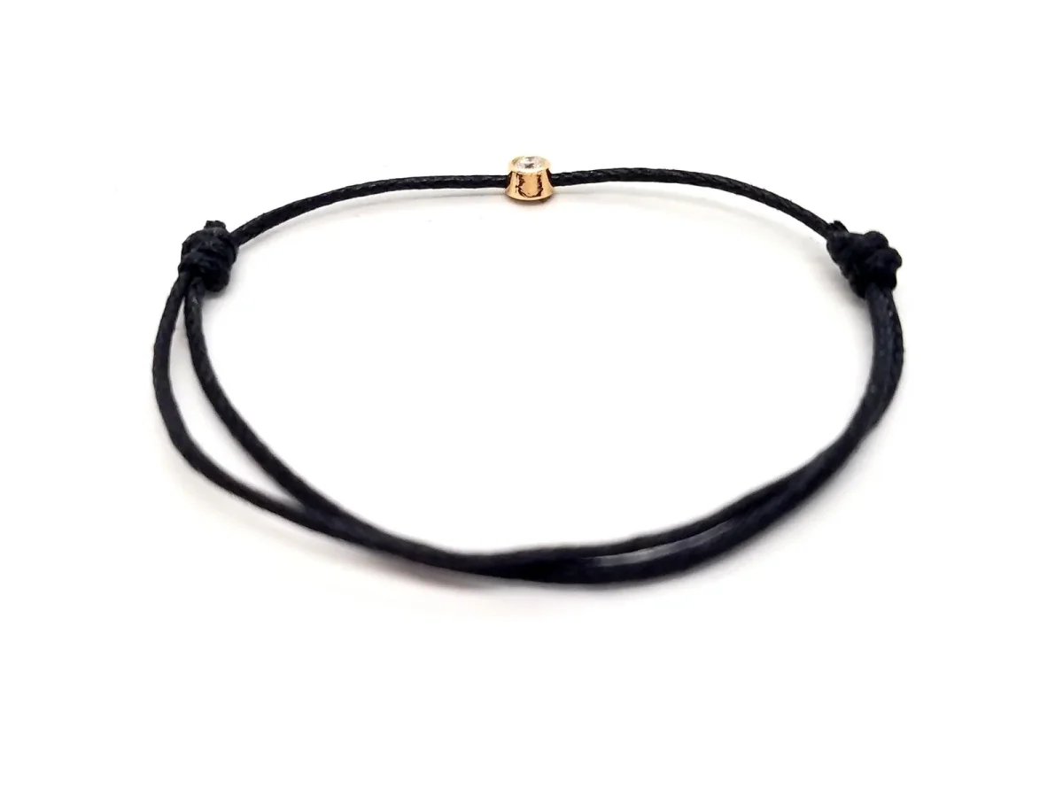 Bracelet Cordon Or rose Diamant – Image 6