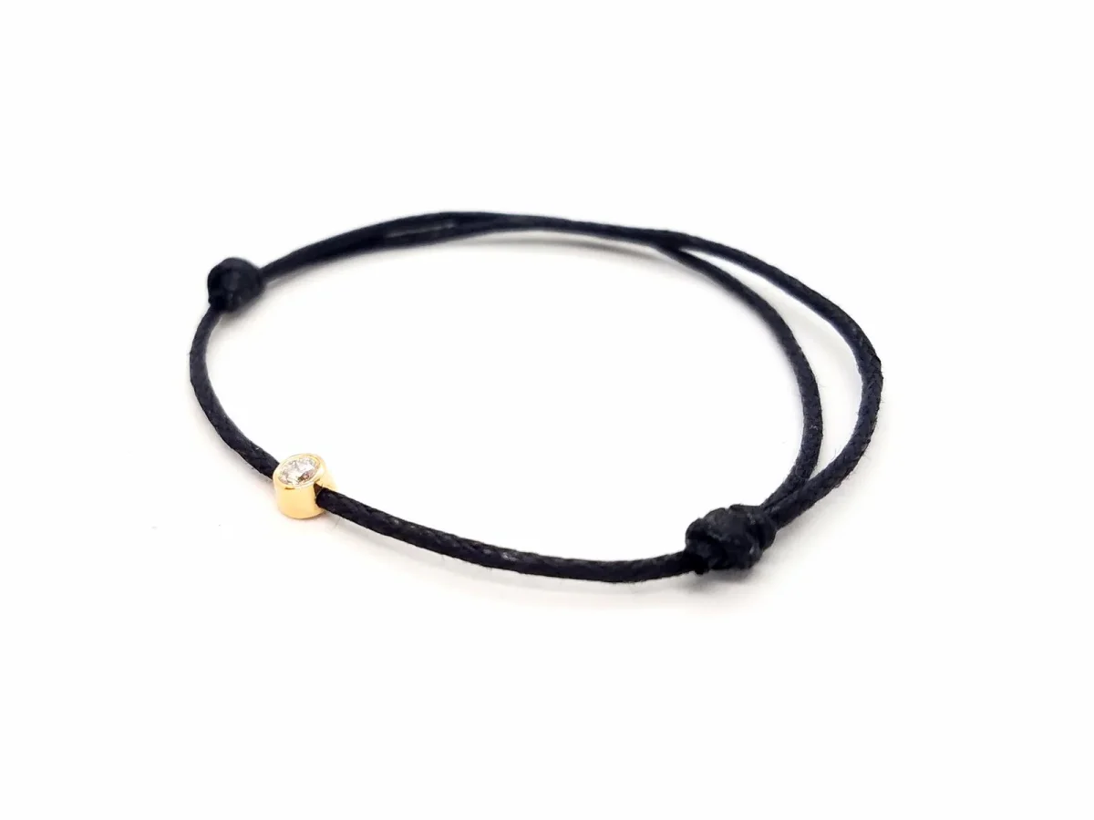 Bracelet Cordon Or rose Diamant – Image 7