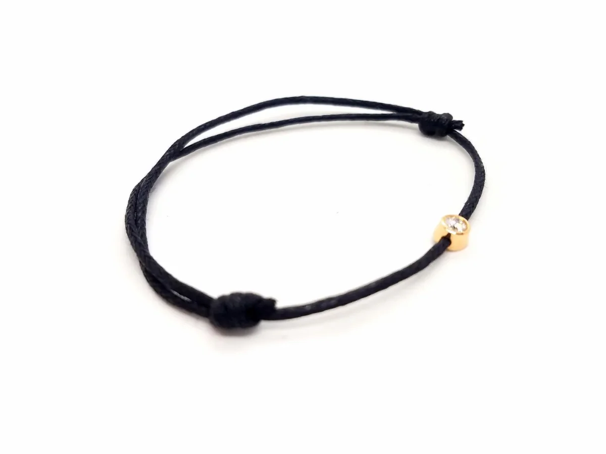 Bracelet Cordon Or rose Diamant – Image 8