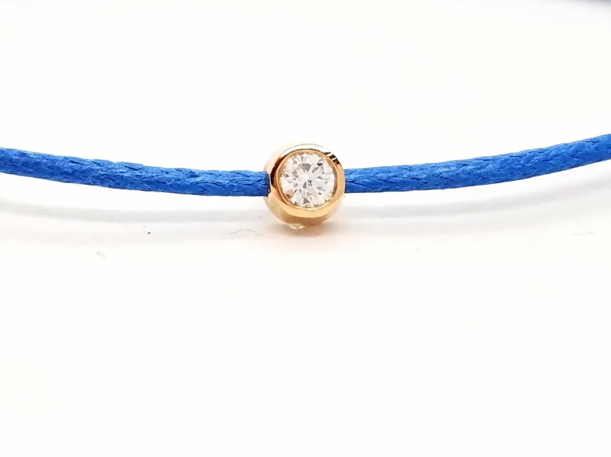 Bracelet Cordon Or rose Diamant – Image 3