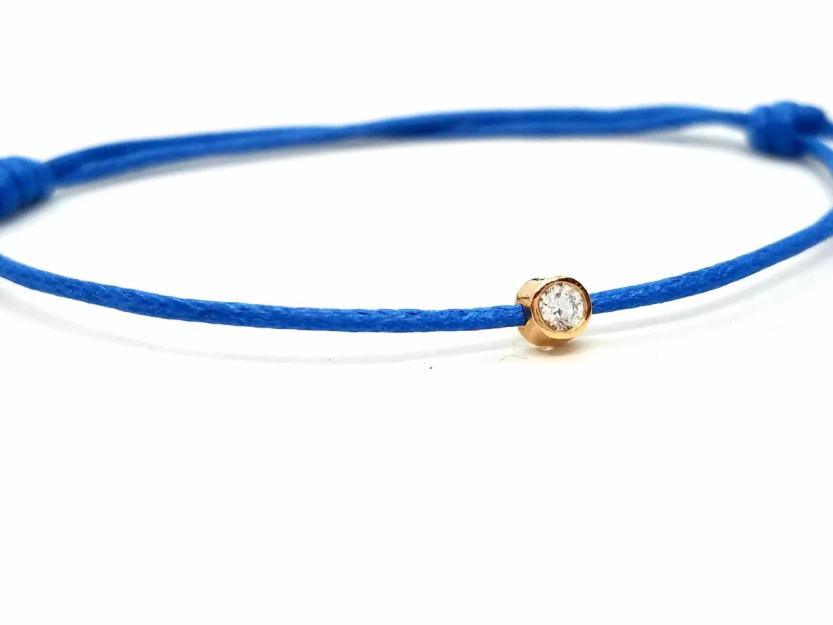 Bracelet Cordon Or rose Diamant – Image 4