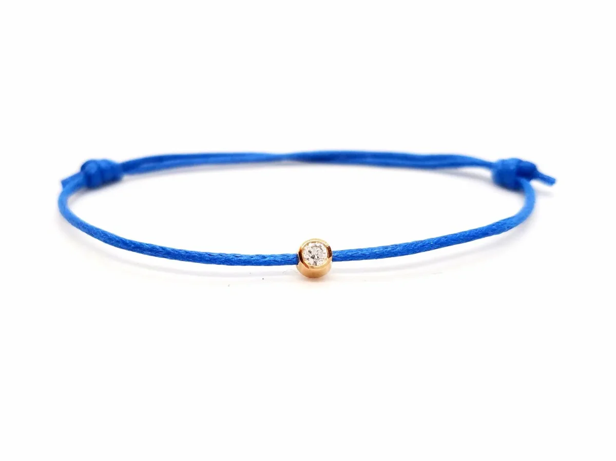 Bracelet Cordon Or rose Diamant – Image 9