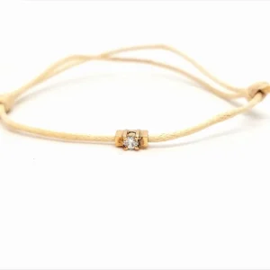 Bracelet Cordon Or rose Diamant