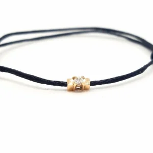 Bracelet Cordon Or rose Diamant