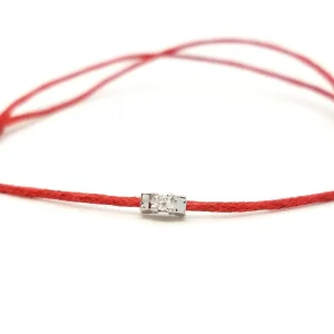 Bracelet Cordon Or blanc Diamant