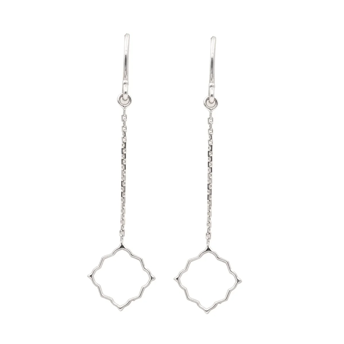 Boucles d'oreilles Transparence Or blanc