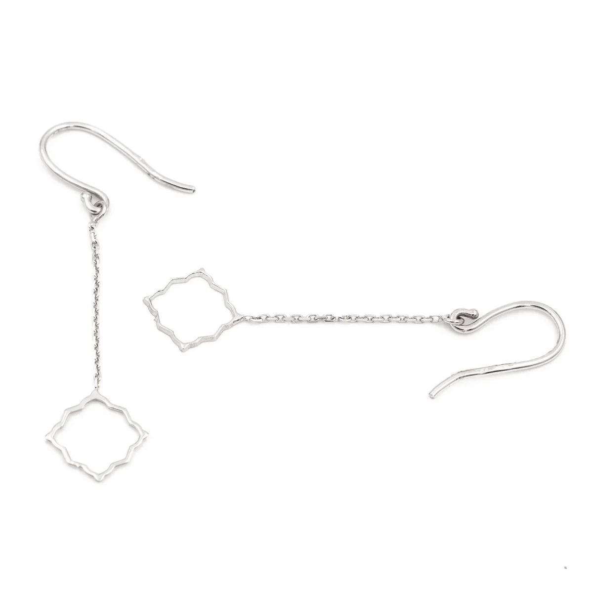 Boucles d'oreilles Transparence Or blanc – Image 5