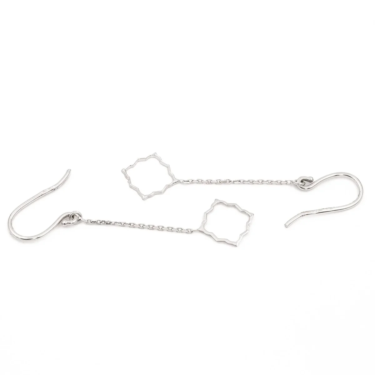 Boucles d'oreilles Transparence Or blanc – Image 7