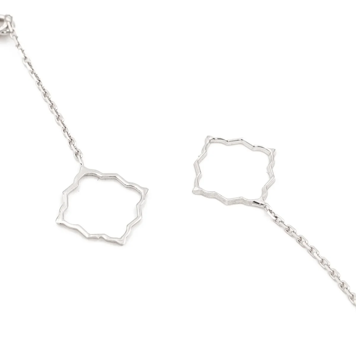 Boucles d'oreilles Transparence Or blanc – Image 8