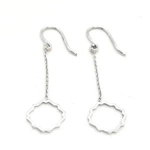 Boucles d'oreilles Transparence Or blanc
