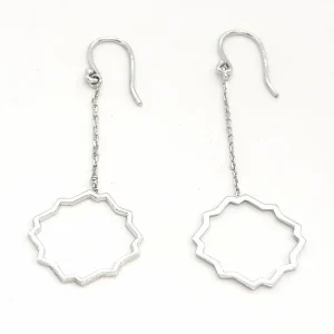 Boucles d'oreilles Transparence Or blanc
