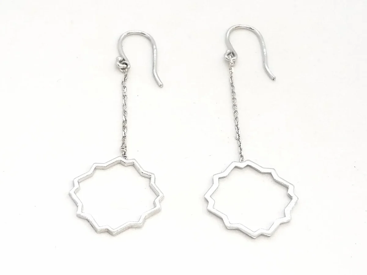 Boucles d'oreilles Transparence Or blanc