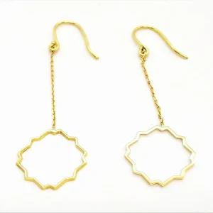 Boucles d'oreilles Transparence Or jaune