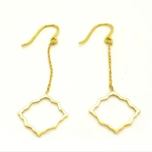 Boucles d'oreilles Transparence Or jaune