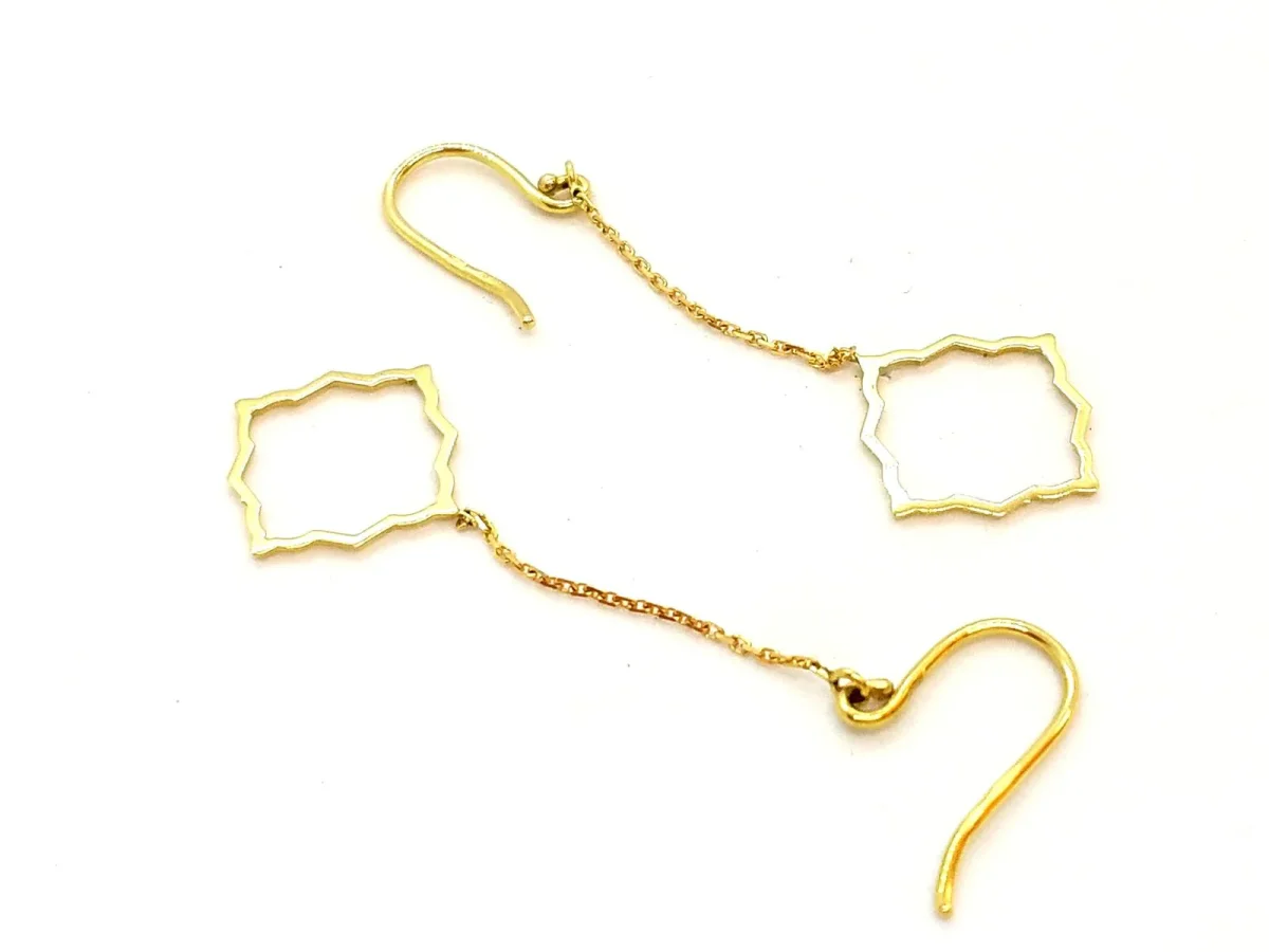 Boucles d'oreilles Transparence Or jaune – Image 3
