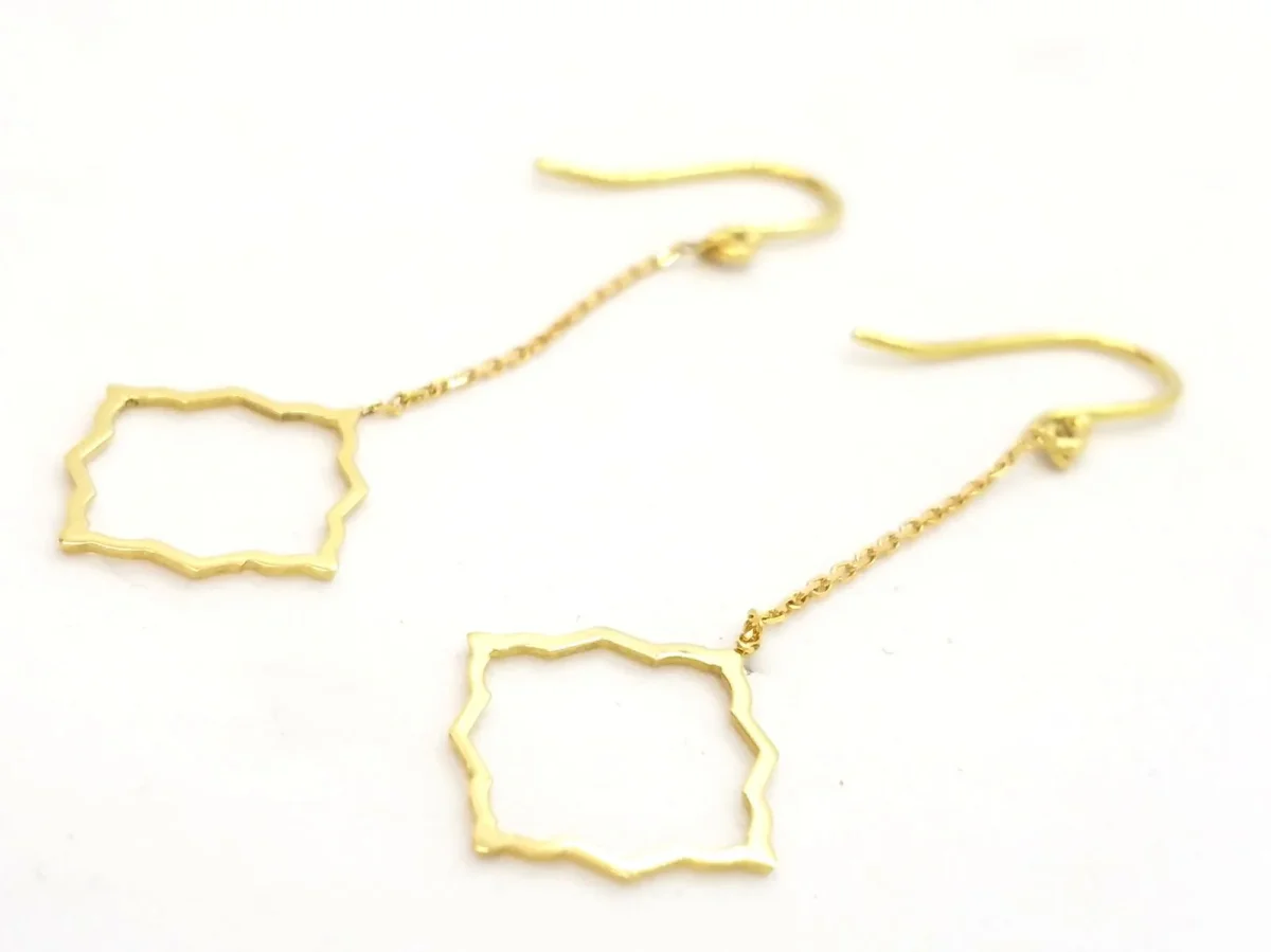 Boucles d'oreilles Transparence Or jaune – Image 4