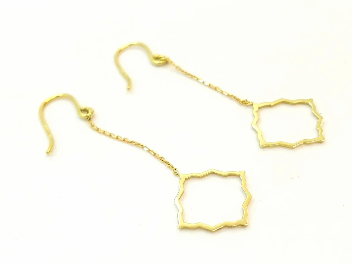 Boucles d'oreilles Transparence Or jaune – Image 5