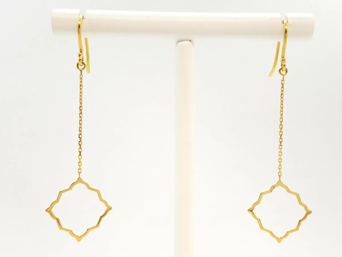 Boucles d'oreilles Transparence Or jaune – Image 6