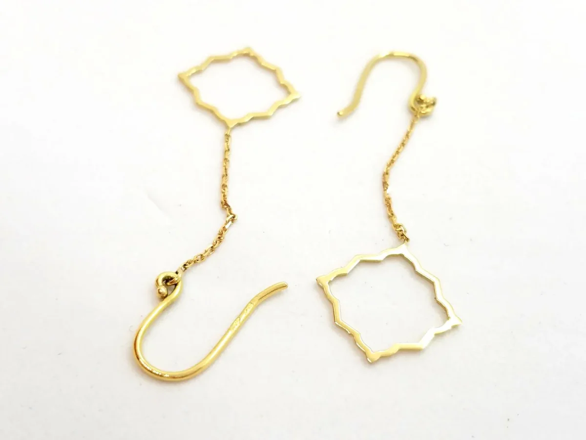 Boucles d'oreilles Transparence Or jaune – Image 7