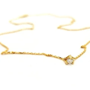 Collier Chaîne + pendentif Or jaune Diamant