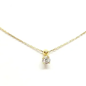 Collier Chaîne + pendentif Or jaune Diamant